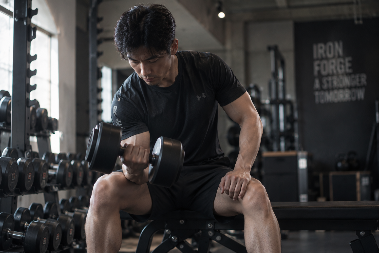 IRON FORGEでトレーニングする男性